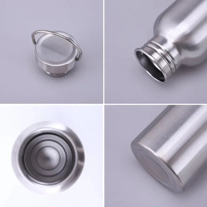 Stainless Steel Water Bottle 1 Liter Drink Bottle for Sport Outdoor Camping Hiking Gym Kettle 500 750 1000Ml Water Bottles